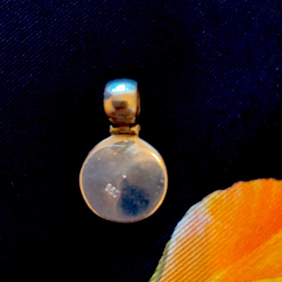 950 Peruvian silver & nacre charm with hinge - Picture 3 of 6